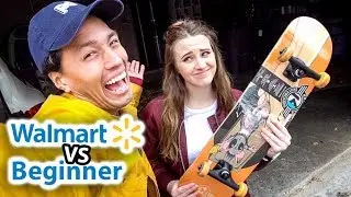 BEGINNER SKATER VS WALMART BOARD!! | *Can Beginners Tell the Difference?!*