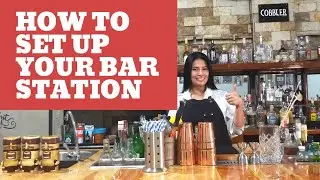 HOW TO SET UP A BAR (COCKTAIL STATION) #bartending #online #bartender