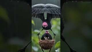 The cute little bird in the wind and rain. #lovebirdsprotectbirds #birds #winterbirds