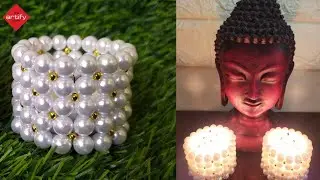 Pearl Candle Stand || How to make Pearl candle stand ||