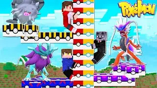 Suba a Torre Pixelmon Pra Capturar os melhores Pokémon Inicial vs Lendário no Minecraft!