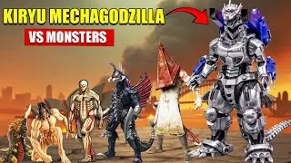 kiryu mechagodzilla vs Giant Monsters | 3D Monster Size Comparison 2025