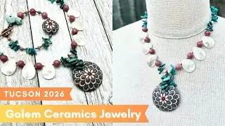 LIVE from Tucson! Designer Deb Floros: Tucson Turquoise & Golem Ceramics Jewelry Set