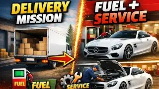🚚 Car Delivery Game Gameplay | Fuel Refill & Car Service Mission 🚗🔥
