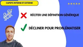 CAPEPS : arr&ecirc;ter de r&eacute;citer les d&eacute;finitions (et enfin traiter le sujet)