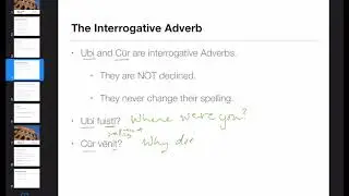 Lesson 25A: Latin Interrogatives