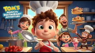Tom&rsquo;s Magical Restaurant Adventure 🍕🐾 | Animals & Humans Cook Together! | Kids Food Story