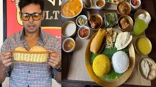 BABU CULTURE Gariahat এর Mahabhoj Thali just ফাটাফাটি🤩Bhetki Fish Fry, Bhetki Paturi, Mutton Kosha😋