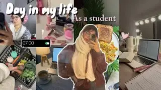 Day in my life as a student🩷📚/دوزو معايا نهاري كطالبة☕️🎀