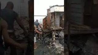 Nigerian Igbo traders in tears as shops are destroyed.