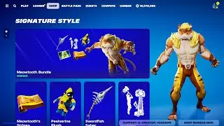 Meowtooth Bundle & Cosmetics Fortnite Item Shop Showcase!