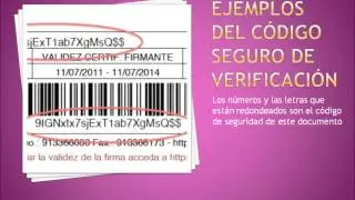 mi pelicula sobre el codigo seguro de verificacion y firma electronica