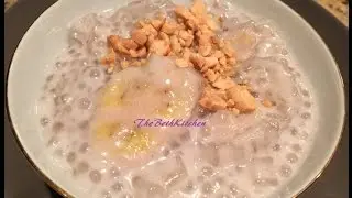 Пудинг из банана, тапиоки и кокоса.