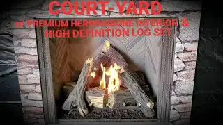 COURTYARD with premium herringbone interior and high definition log set