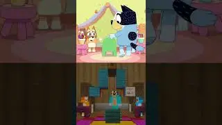 Bluey Minisode VS In ACTUAL Minecraft #shorts