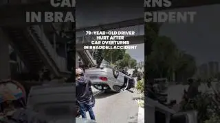79-year-old driver hurt after car overturns in Braddell accident