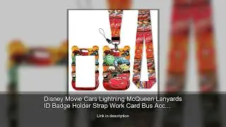 Disney Movie Cars Lightning McQueen Lanyards ID Badge Holder Strap Work Card Bus Access Card Ho