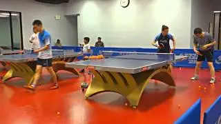 Training with Coach Yi: Backhand looping against long and half-long underspin