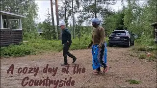 Cozy days @ the countryside\\cutting firewood,down unwanted trees\\evening games\\interracial couple