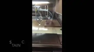 GIARDINA Rotary stain application by Rototech spray machine