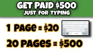 EARN $500+ JUST FOR TYPING (Easy Typing Jobs 2021) | Make Money Online