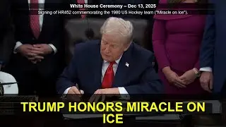 Trump Signs Miracle on Ice Medal Bill, Honors 1980 Olympic Team in Oval Office