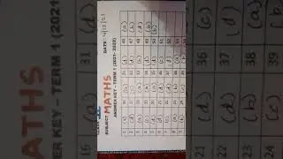 MATHS ANSWER KEY CLASS 10 || TERM 1 || CBSE || PRIYA NARAYAN