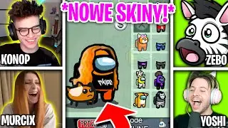 REAKCJA MURCIX, ZEBO i KONOPSKYY NA ICH SKINY w AMONG US! *dodane do gry!*