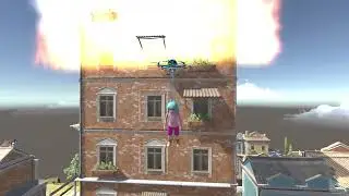 Firefighting drone rescues a kid