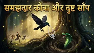 समझदार कौवा और दुष्ट साँप | The Wise Crow and The Snake | Hindi Moral Storiescrow and snake