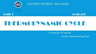 Thermodynamic Cycle (Introduction, Reversible and Irreversible cycle) 15ME42T. Part 1