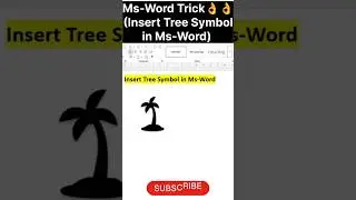 Ms-Word Trick🔥#Insert Tree Symbol in Ms-Word#msword#mswordforbeginners#mswordtutorial#msword#msword