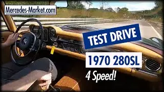 1970 Mercedes W113 280SL 4 Speed Test Drive - Moss Green Metallic
