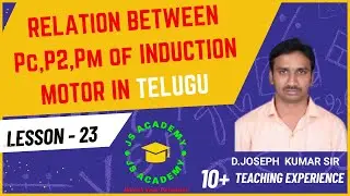 CLASS-23:- RELATION BETWEEN ROTOR INPUT,ROTOR COPPER LOSS, MECHANICAL POWER  OF I.M IN TELUGU