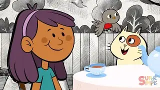 Drawing Little Robin & Kitty Cat | Fun with Colors and Friends | Nursery Rhymes