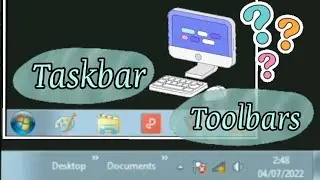Tutorial Computer Taskbar Toolbars | PC | Add | Edit | Delete | Rearrange | Shortcut | Step Mudah