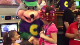 Chuck e gets punched in the face