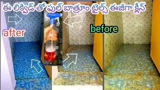 how to full bathroom wall flooring tiles dust easy cleaning solution Telugu 💯😱💦
