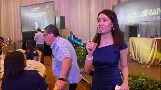 Emcee Karen Lau hosting Grand Launch + Annual Dinner