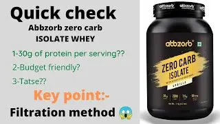 Abbzorb zero carb Isolate vanilla flavor detailed review #Abbzorb #protein #fitsville #wheyProtein