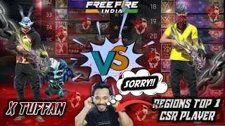 Matchmaking with Region Top-1 CSR squad 😮Free Fire 🇮🇳|| X tuffan Army on Top
