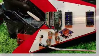 Yibuy p-94type Blue soundsample FlyingV
