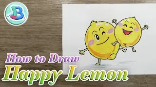 How to Draw a Happy Lemon 🍋 | Easy Step by Step for Beginners | Drawing Tutorial | Ep. 28