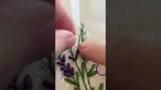 Bullion knot stitch 💜 Simple lavender embroidery #bullionstitch #bullionknotstitch #bullionknot