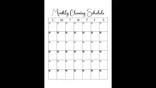 Editable Cleaning Schedule,Cleaning Checklist,Monthly Cleaning, Cleaning Planner Printable,Clean