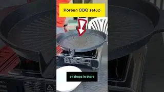 Korean HOT PLATE with oil draining channel! 🧐❤#KoreanFamilia #koreanbbq #campingstove #camping