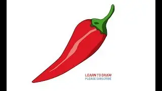 How To Draw a Red Pepper Step By Step Easy For Kids