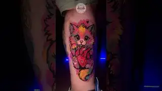 #tattoo #cat #tattoocolour #tattoofun #tattooideas