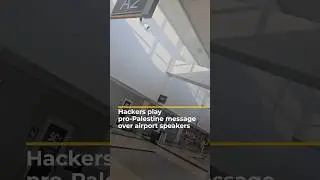 Hackers breach US airport PA system with pro-Palestine message | AJ #shorts