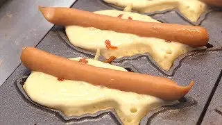 Колбаса Сыр Taiyaki - японская уличная еда